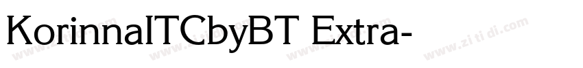 KorinnaITCbyBT Extra字体转换